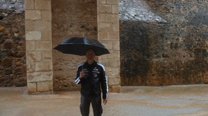 alhambra in the rain